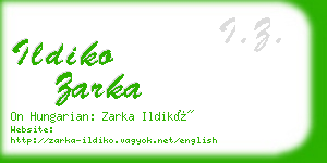 ildiko zarka business card